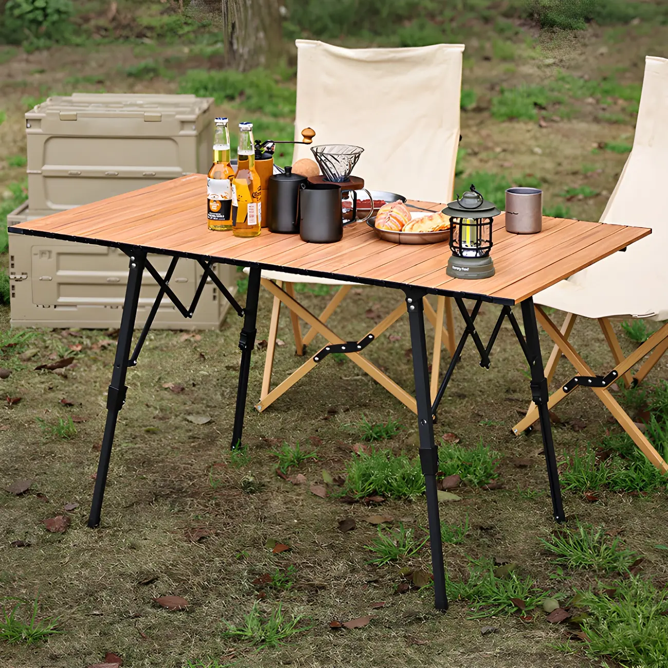 Foldable Modern Wood Outdoor Dining Table Image - 1 | homeyfad