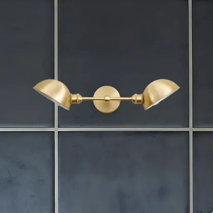 Traditional Dome Vanity Light Dual Bulbs for Bathroom Fixture Image - 4