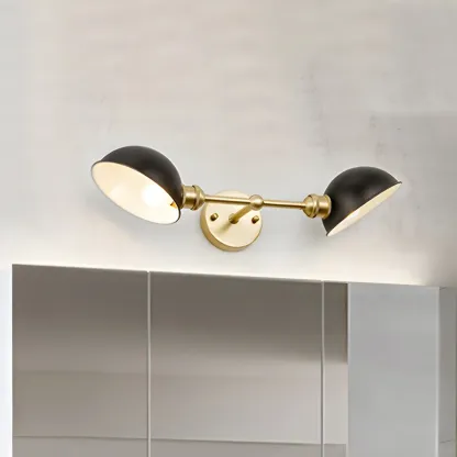 Traditional Dome Vanity Light Dual Bulbs for Bathroom Fixture Image - 1