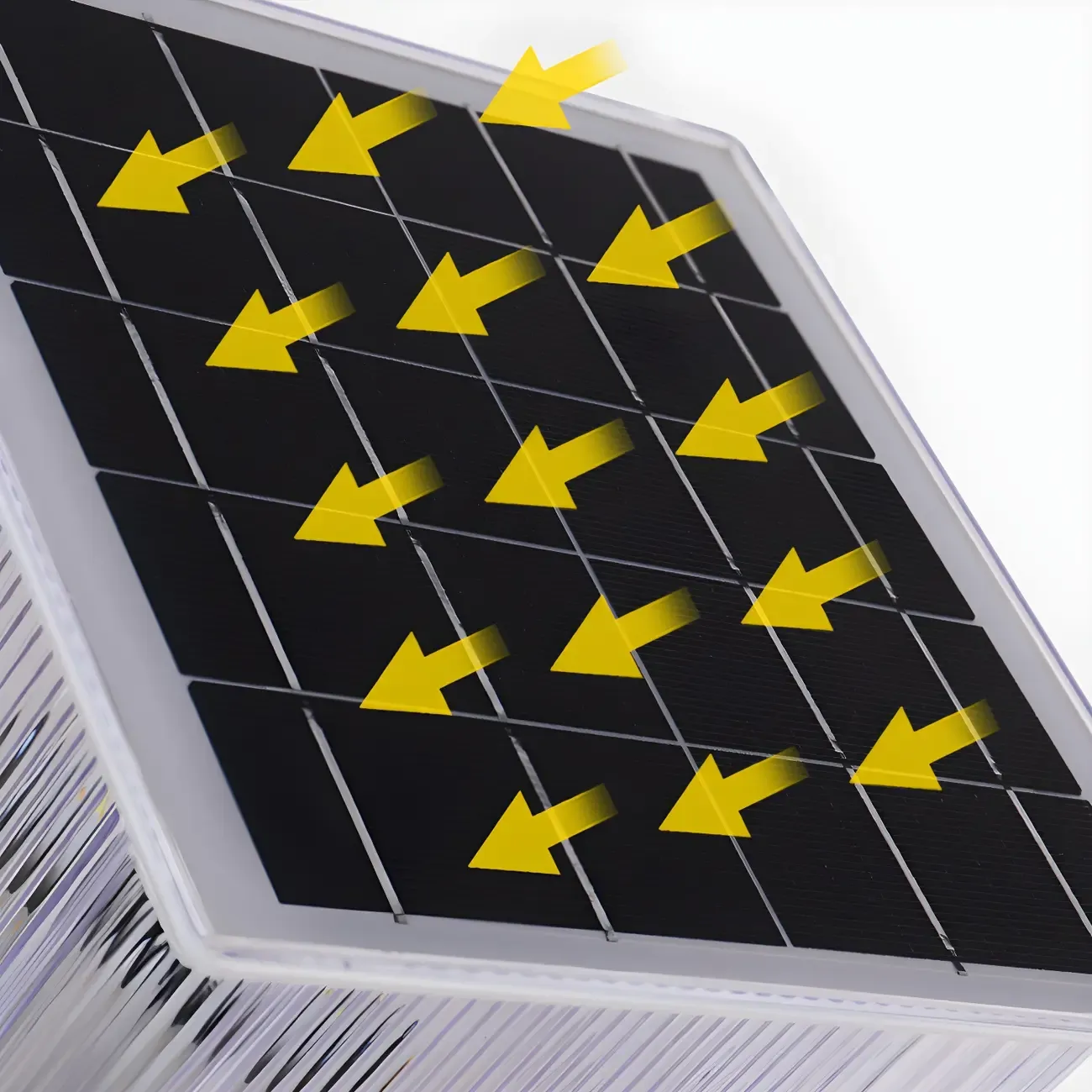 Modern Square Clear Solar Post Cap Light Image - 8