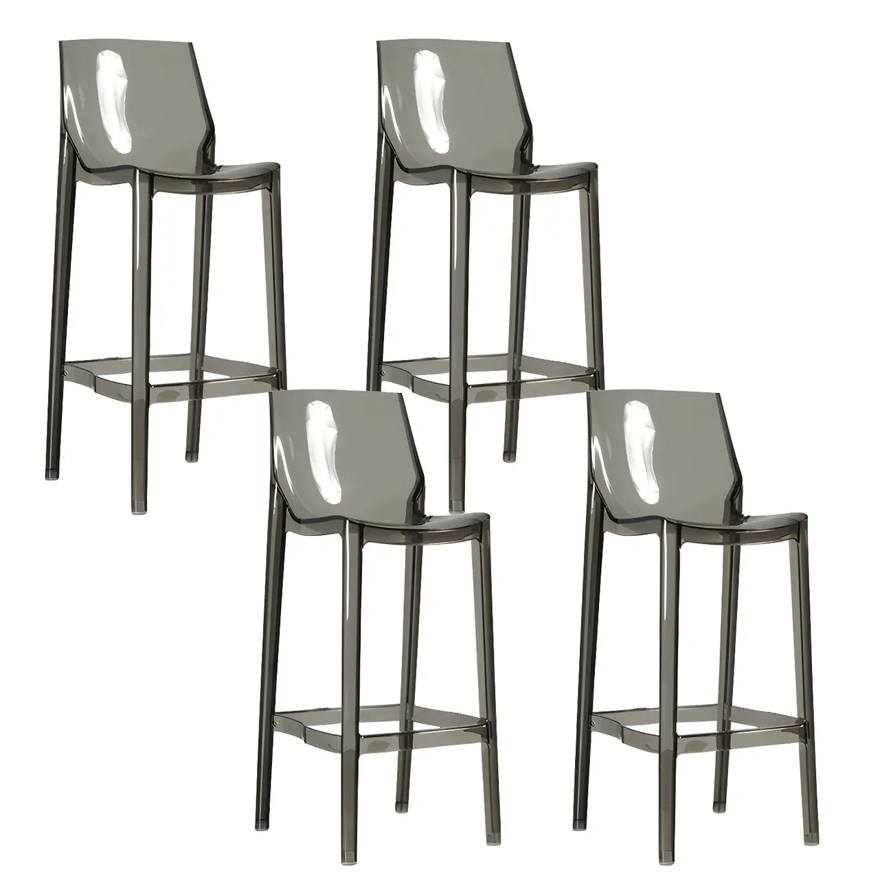 Modern Acrylic Vibrant Durable Colourful Sleek Bar Stool Image - 10 | homeyfad