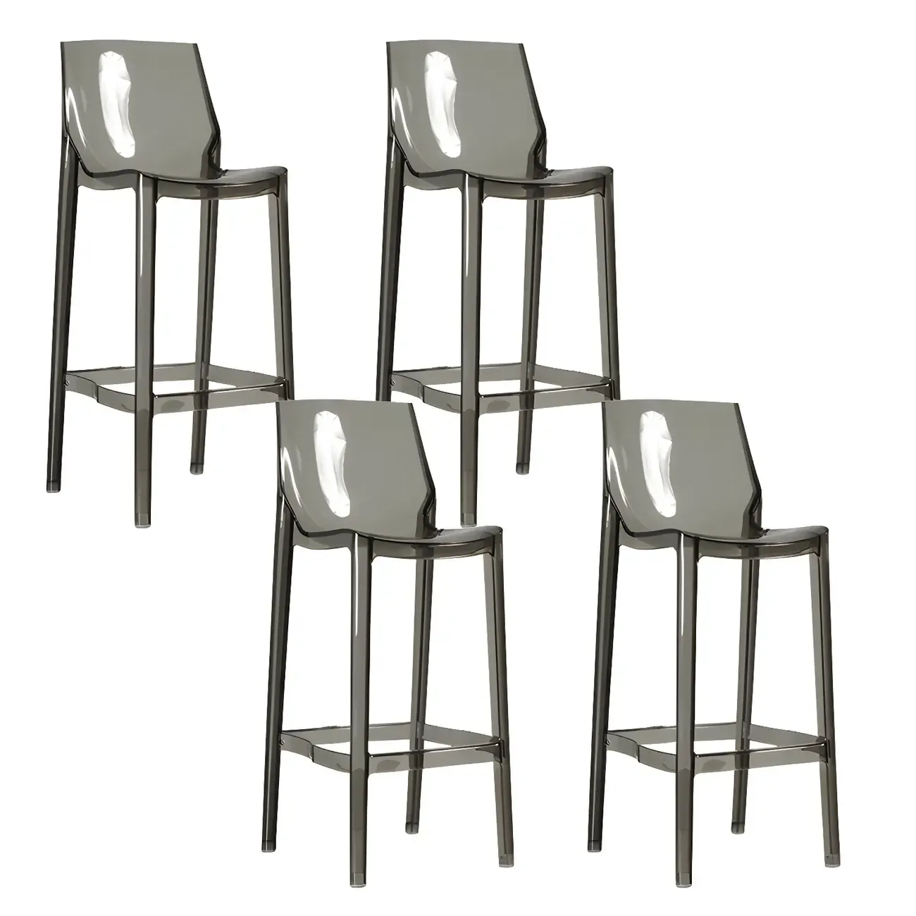 Modern Acrylic Vibrant Durable Colourful Sleek Bar Stool Image - 10