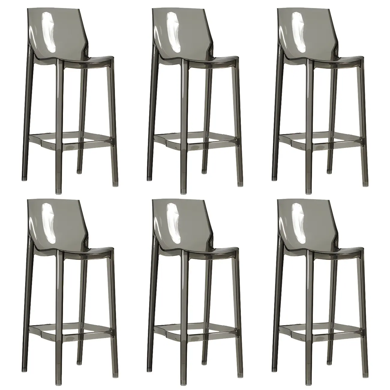 Modern Acrylic Vibrant Durable Colourful Sleek Bar Stool Image - 11 | homeyfad