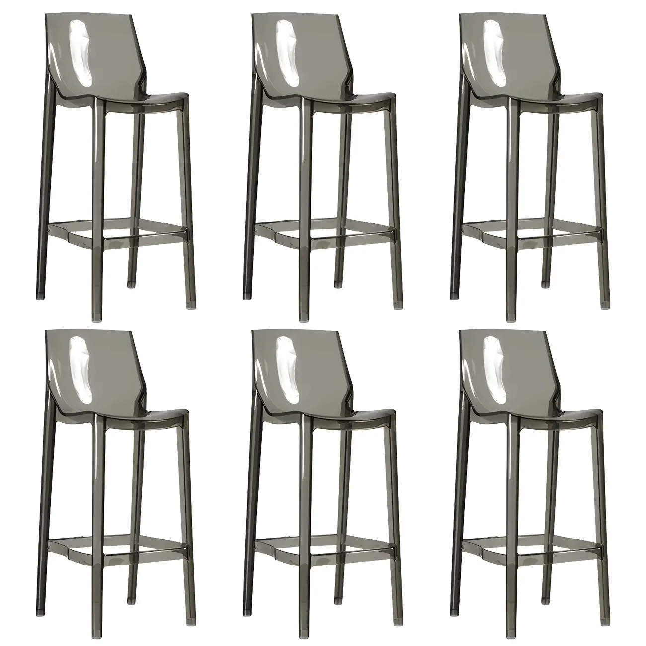 Modern Acrylic Vibrant Durable Colourful Sleek Bar Stool Image - 11