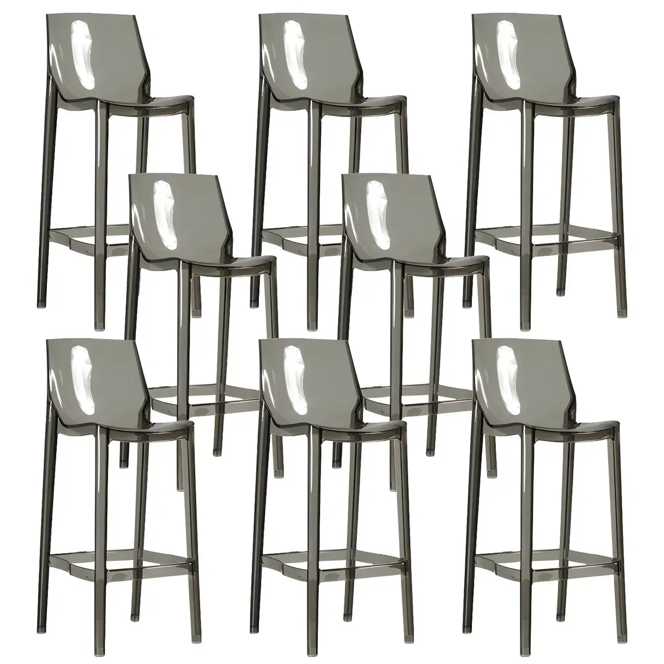 Modern Acrylic Vibrant Durable Colourful Sleek Bar Stool Image - 13