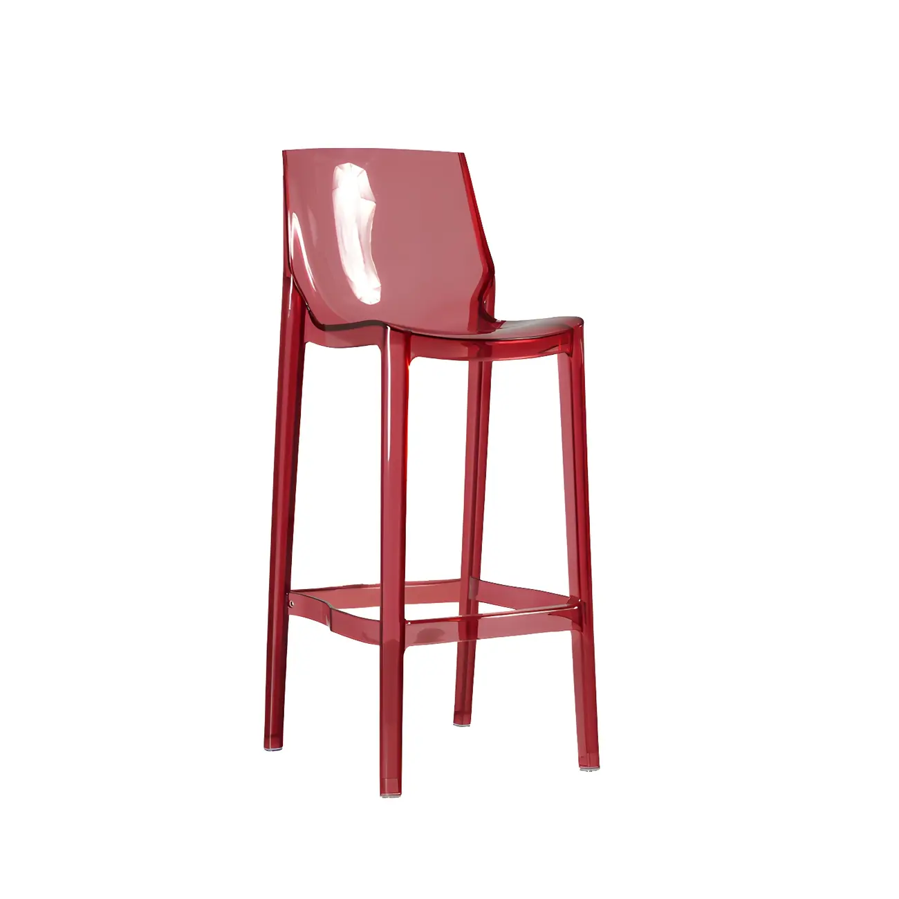 Modern Acrylic Vibrant Durable Colourful Sleek Bar Stool Image - 14 | homeyfad