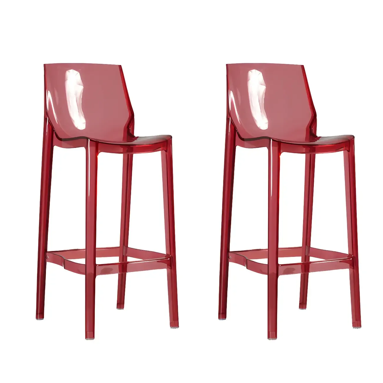 Modern Acrylic Vibrant Durable Colourful Sleek Bar Stool Image - 15