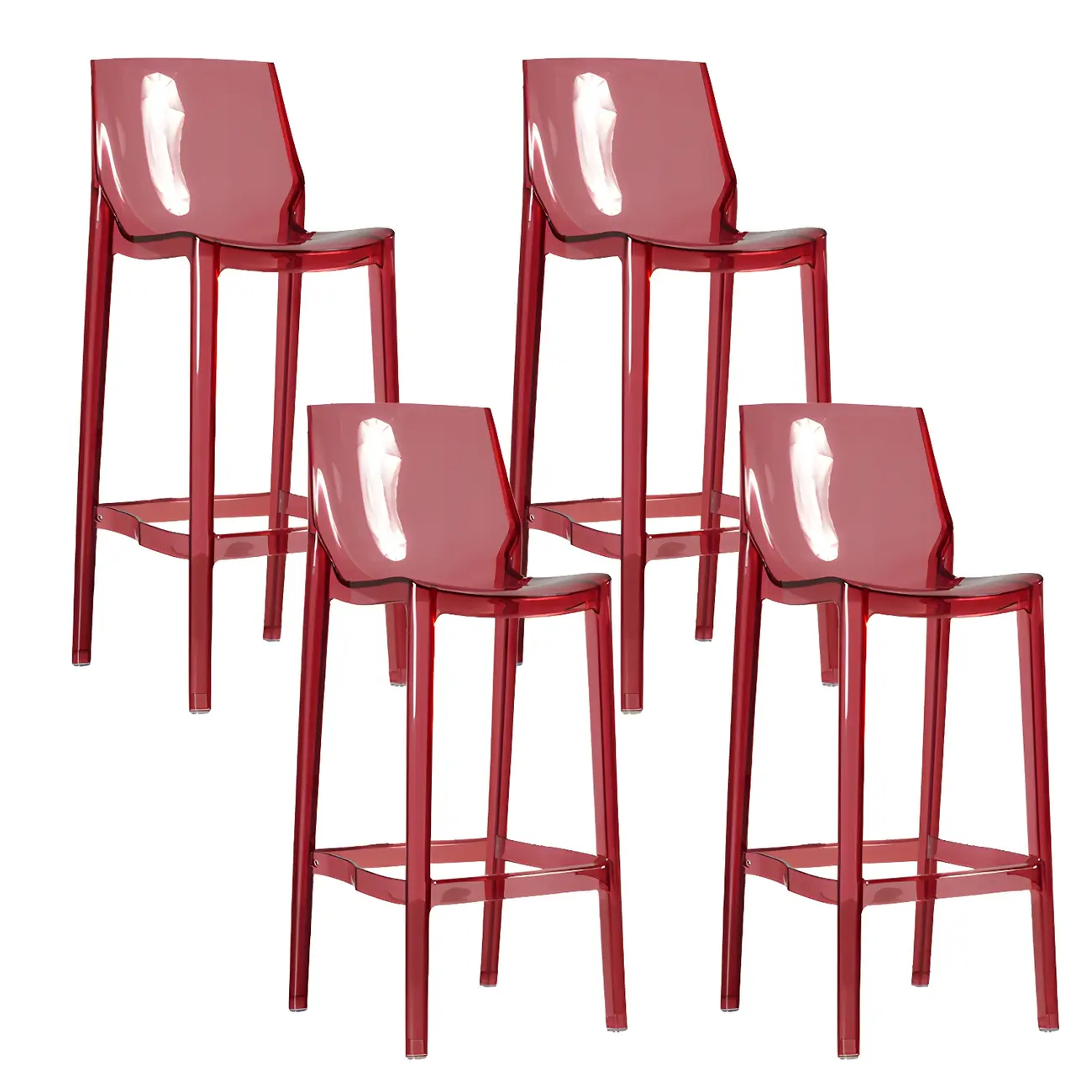 Modern Acrylic Vibrant Durable Colourful Sleek Bar Stool Image - 16 | homeyfad