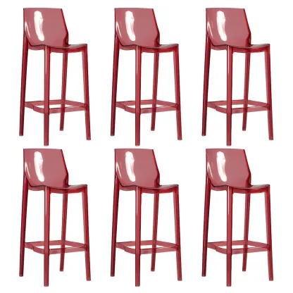 Modern Acrylic Vibrant Durable Colourful Sleek Bar Stool Image - 17