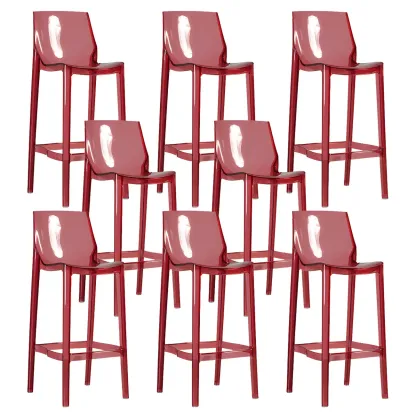 Modern Acrylic Vibrant Durable Colourful Sleek Bar Stool Image - 18