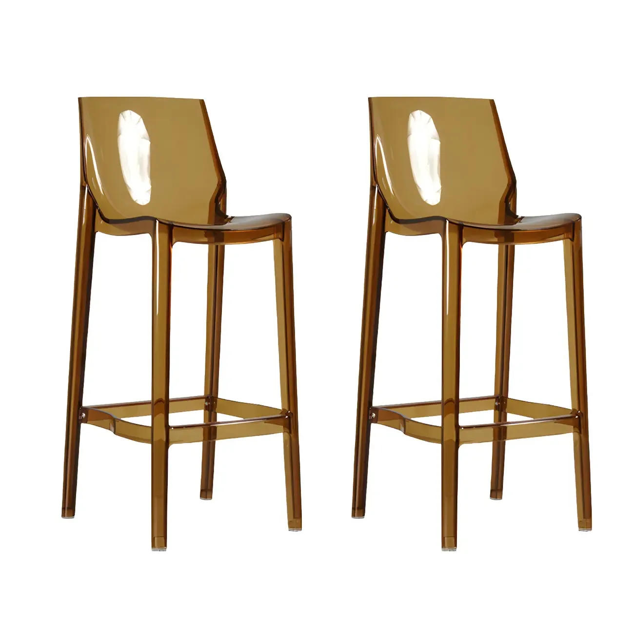 Modern Acrylic Vibrant Durable Colourful Sleek Bar Stool Image - 20