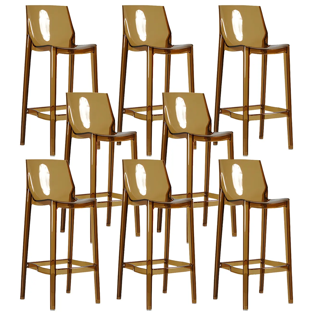 Modern Acrylic Vibrant Durable Colourful Sleek Bar Stool Image - 23 | homeyfad