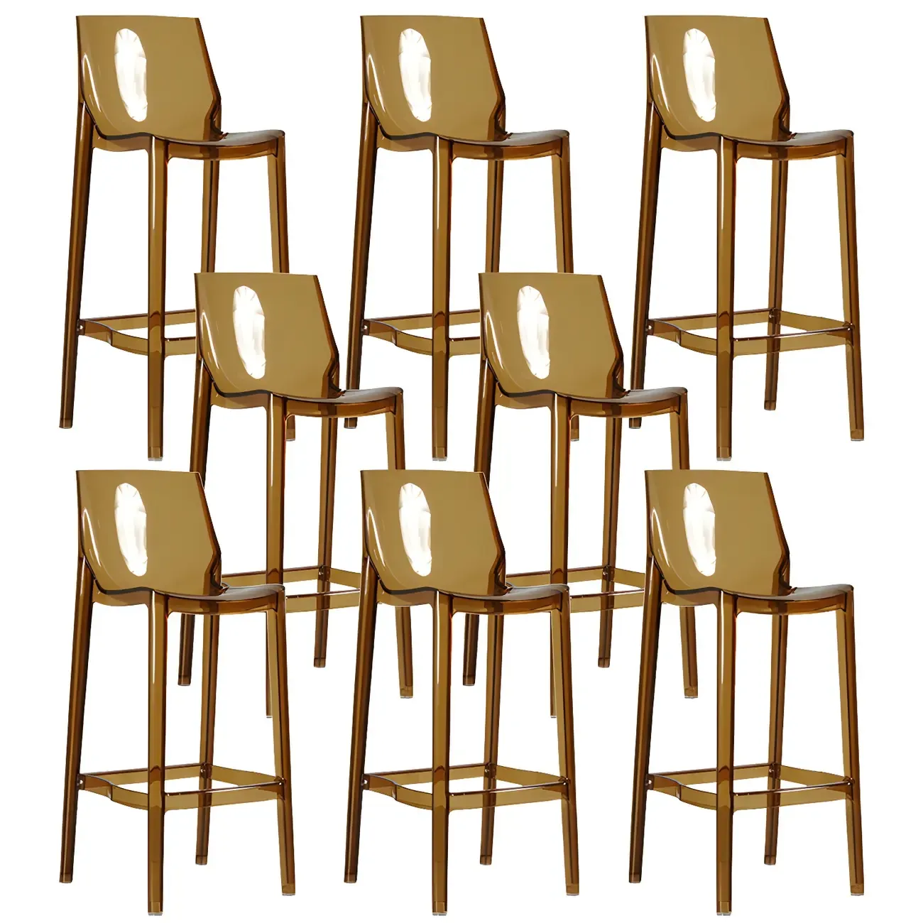 Modern Acrylic Vibrant Durable Colourful Sleek Bar Stool Image - 23