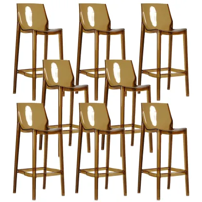Modern Acrylic Vibrant Durable Colourful Sleek Bar Stool Image - 23