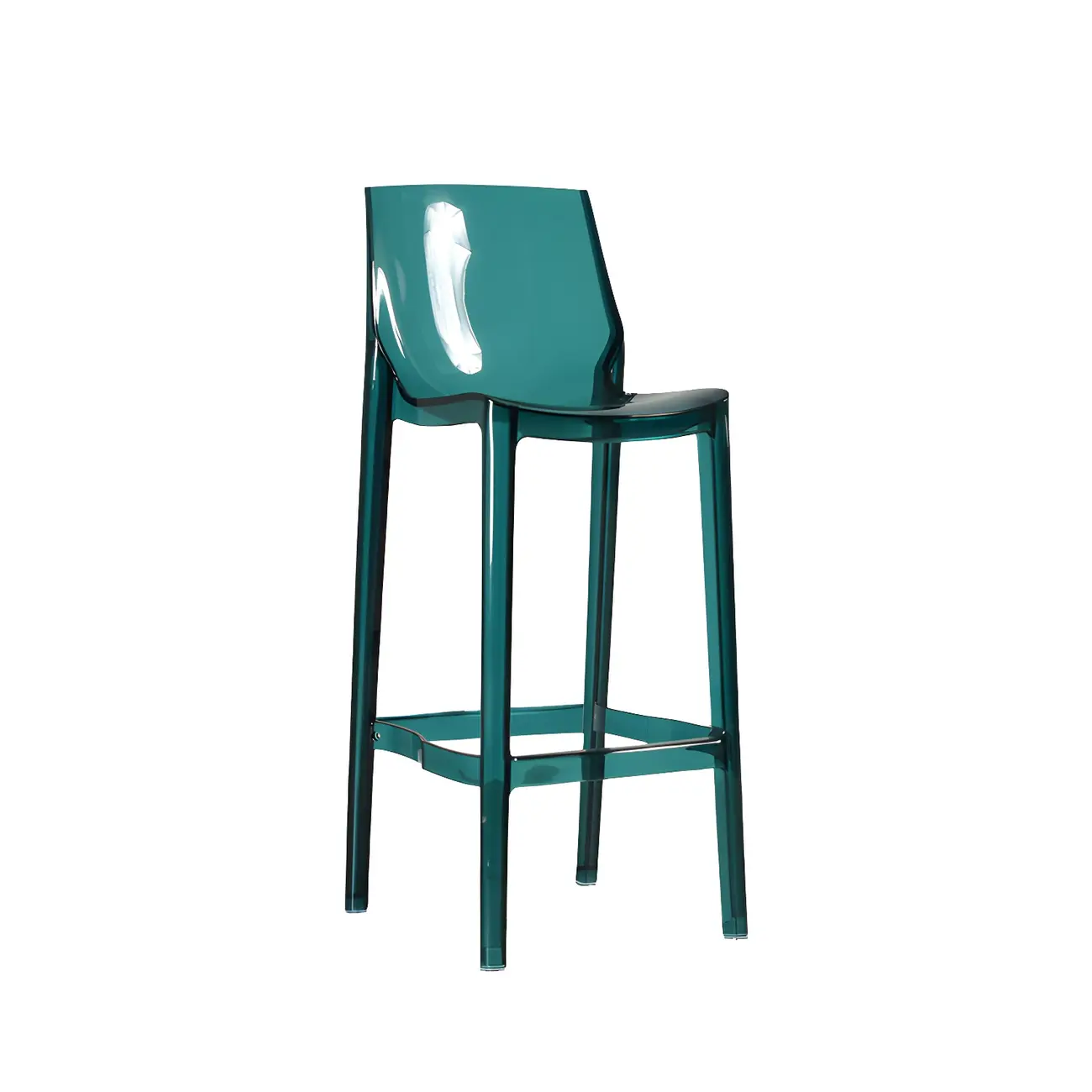 Modern Acrylic Vibrant Durable Colourful Sleek Bar Stool Image - 24 | homeyfad