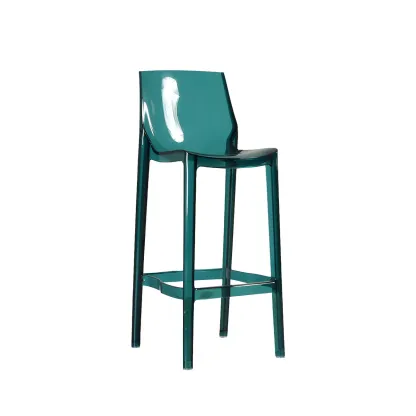 Modern Acrylic Vibrant Durable Colourful Sleek Bar Stool Image - 24