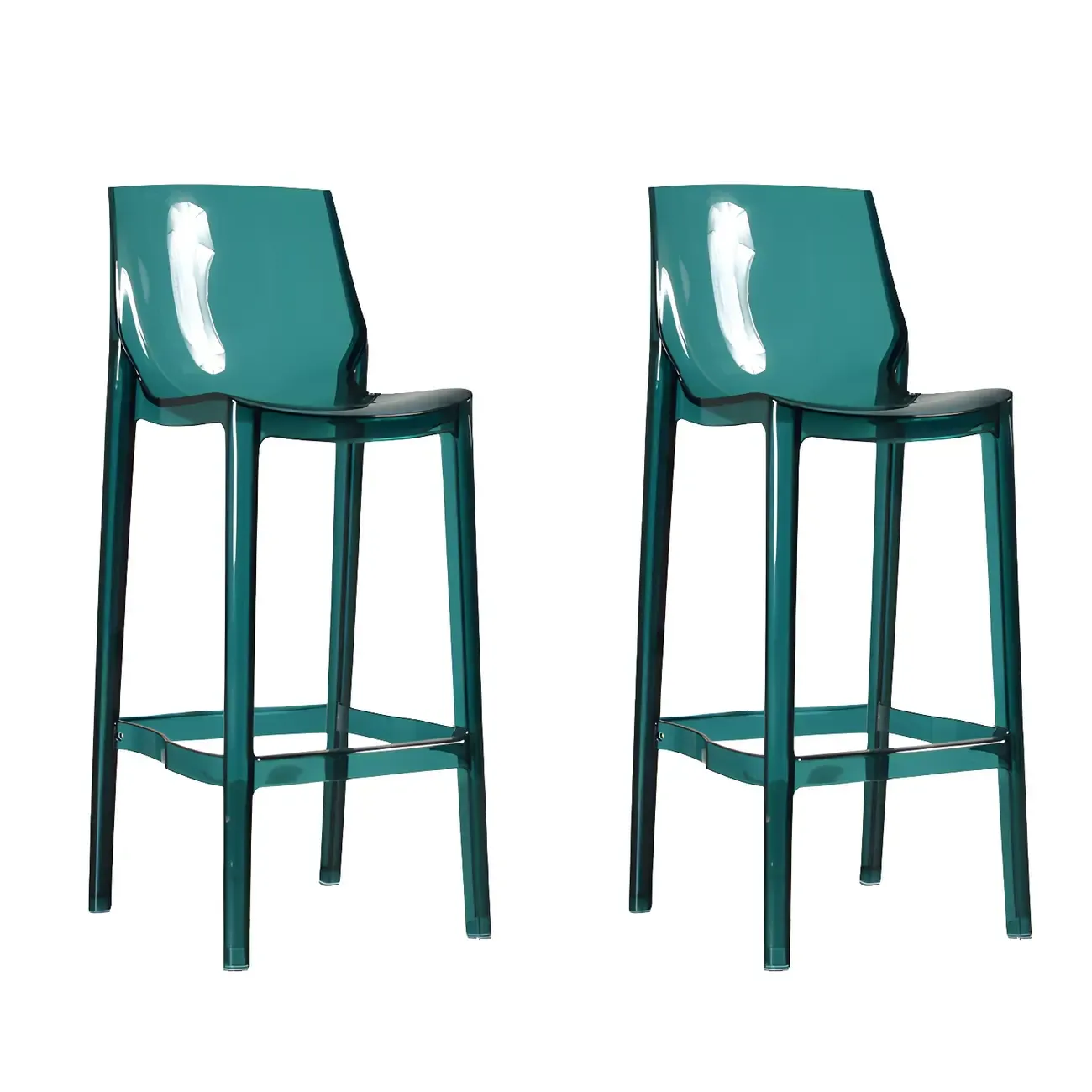 Modern Acrylic Vibrant Durable Colourful Sleek Bar Stool Image - 25