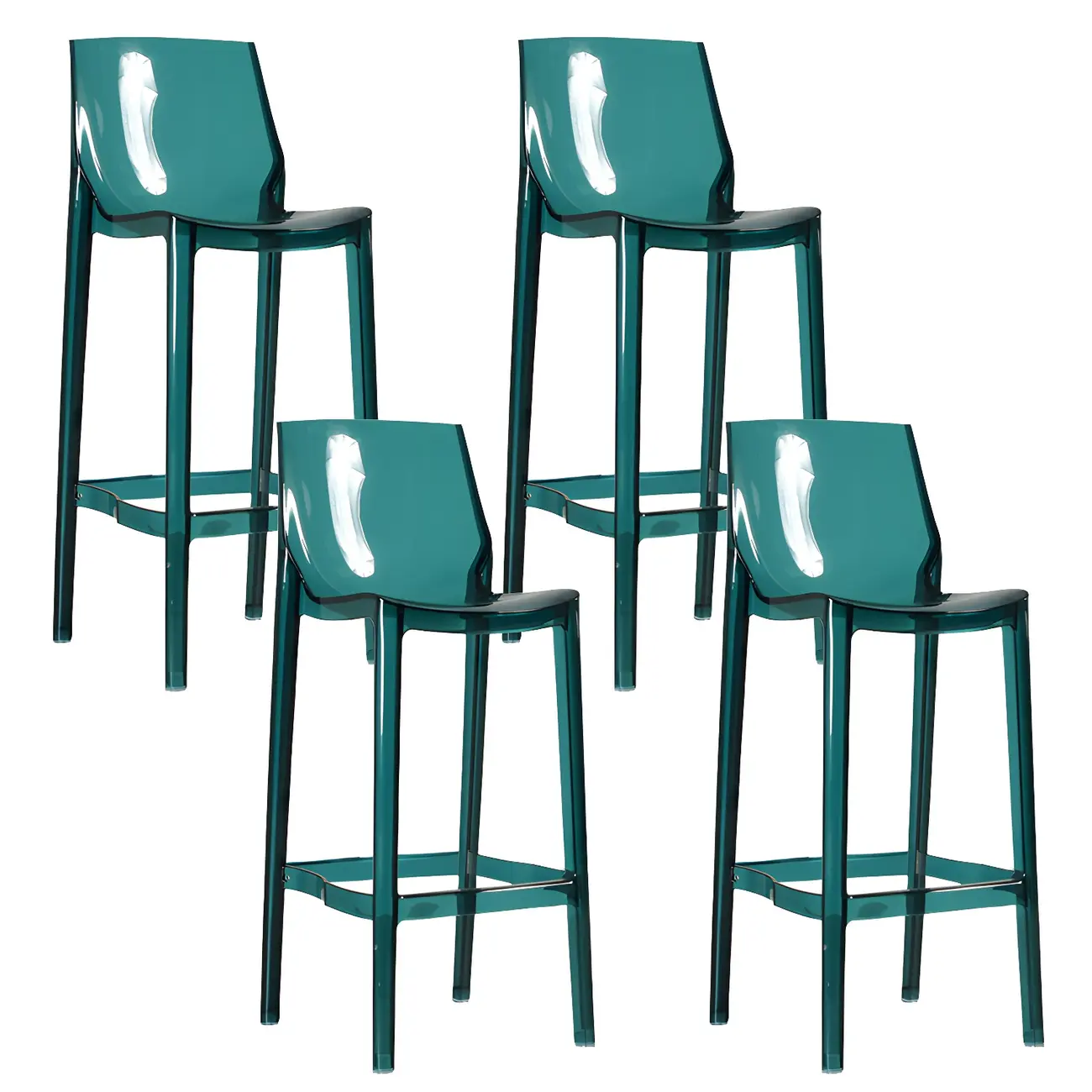 Modern Acrylic Vibrant Durable Colourful Sleek Bar Stool Image - 26 | homeyfad