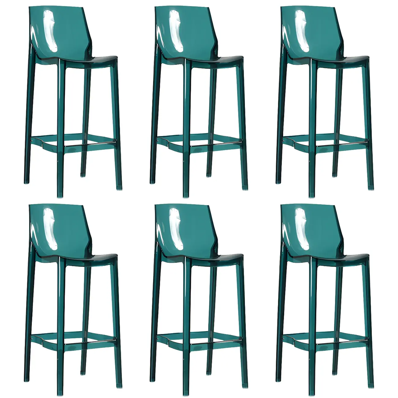Modern Acrylic Vibrant Durable Colourful Sleek Bar Stool Image - 27 | homeyfad