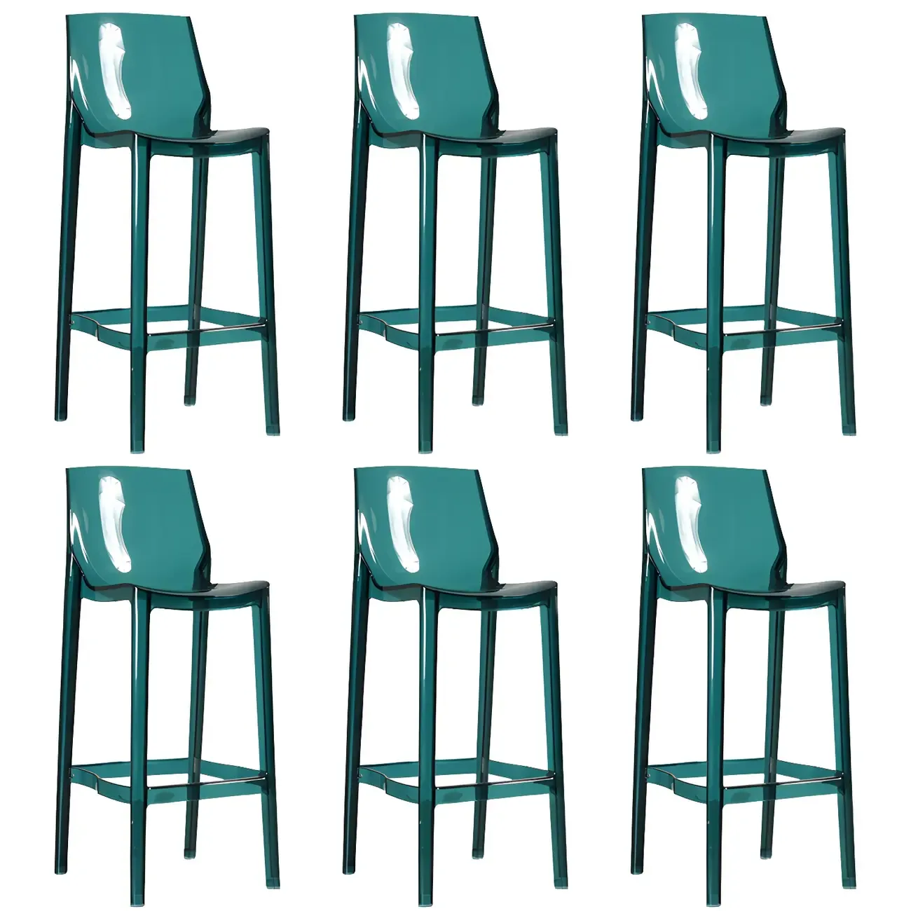 Modern Acrylic Vibrant Durable Colourful Sleek Bar Stool Image - 27