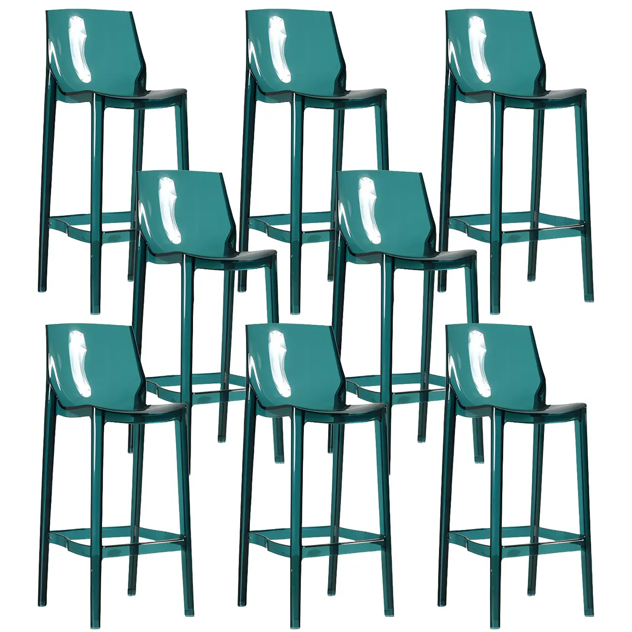 Modern Acrylic Vibrant Durable Colourful Sleek Bar Stool Image - 28 | homeyfad
