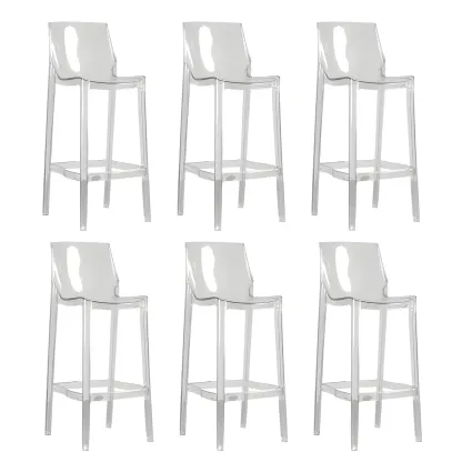 Modern Acrylic Vibrant Durable Colourful Sleek Bar Stool Image - 32