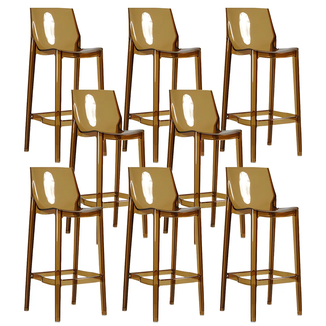 Modern Acrylic Vibrant Durable Colourful Sleek Bar Stool Image - 38 | homeyfad