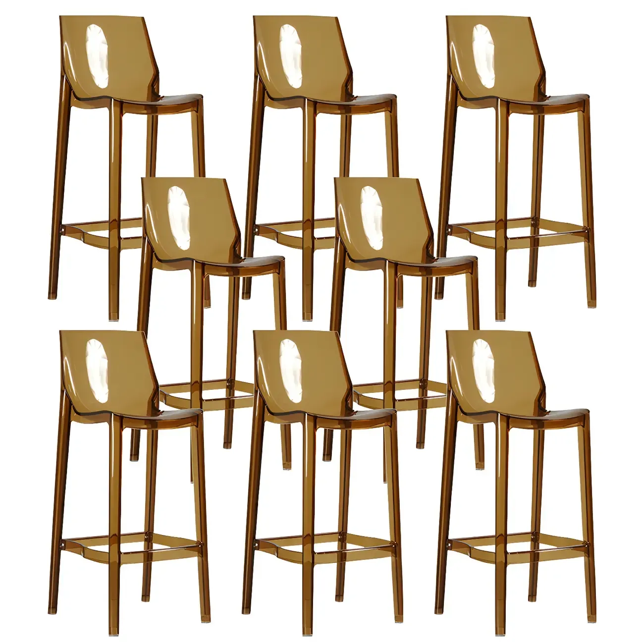 Modern Acrylic Vibrant Durable Colourful Sleek Bar Stool Image - 38