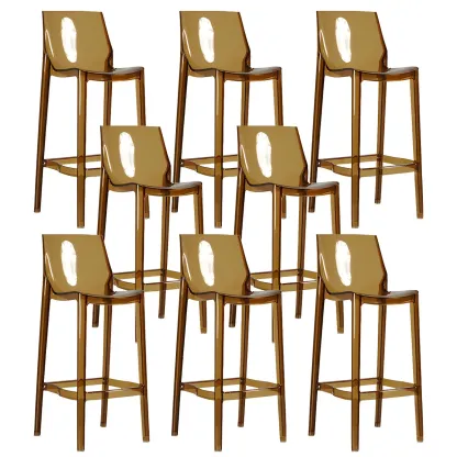 Modern Acrylic Vibrant Durable Colourful Sleek Bar Stool Image - 38