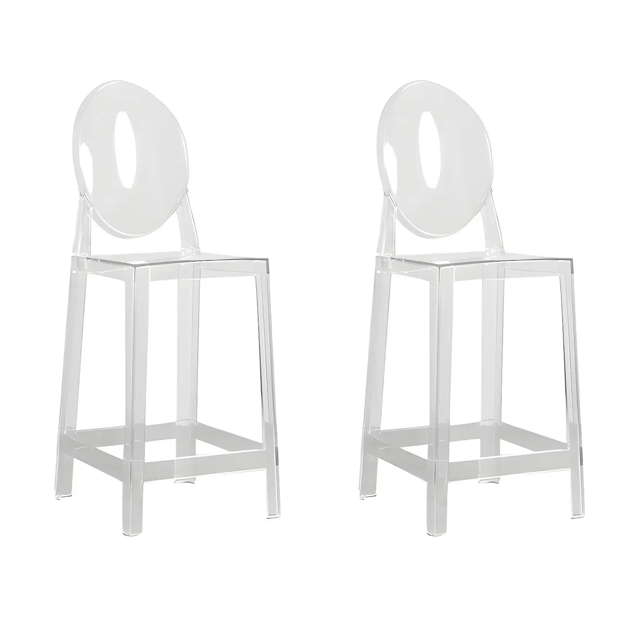 Modern Acrylic Vibrant Durable Colourful Sleek Bar Stool Image - 40 | homeyfad