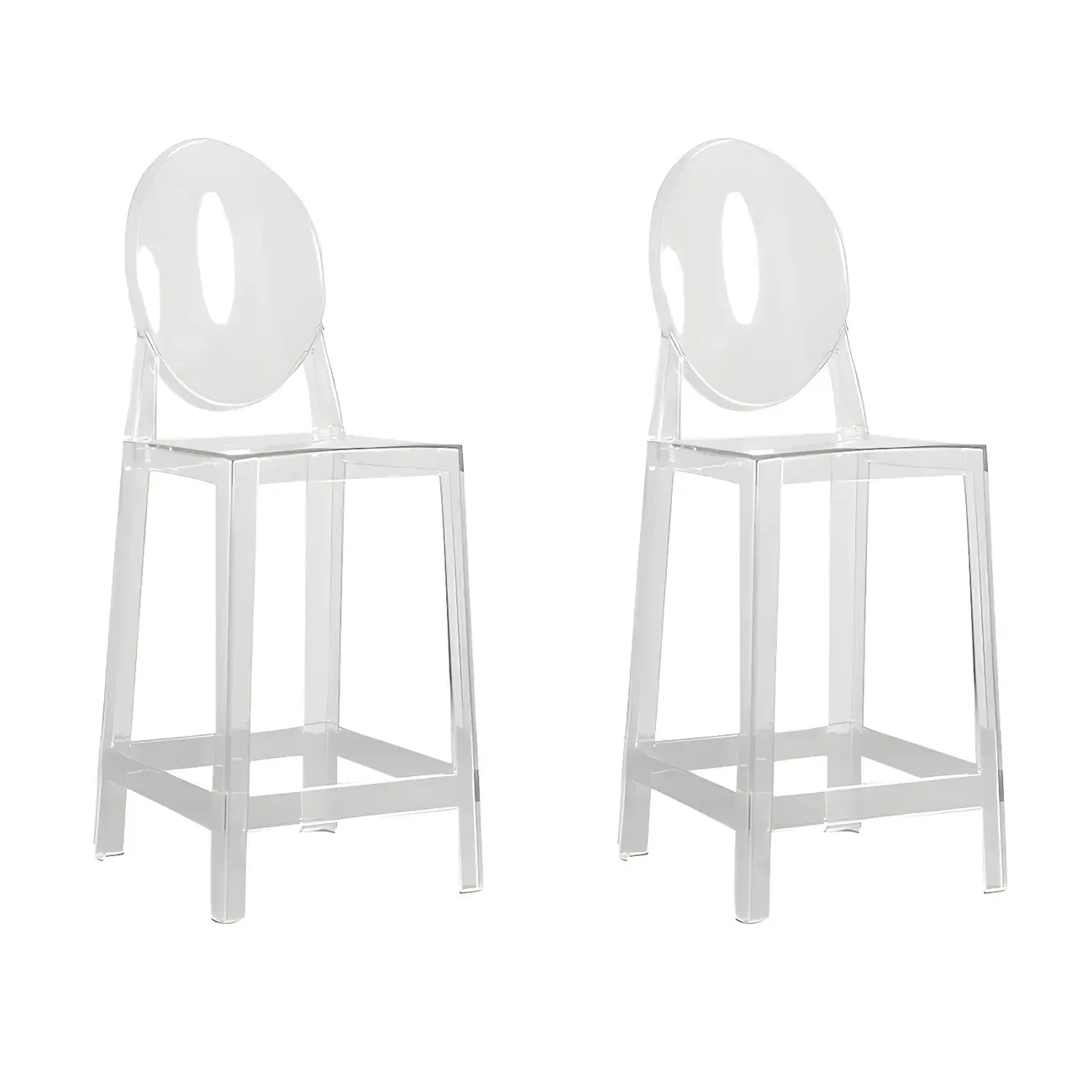 Modern Acrylic Vibrant Durable Colourful Sleek Bar Stool Image - 40