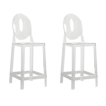 Modern Acrylic Vibrant Durable Colourful Sleek Bar Stool Image - 40