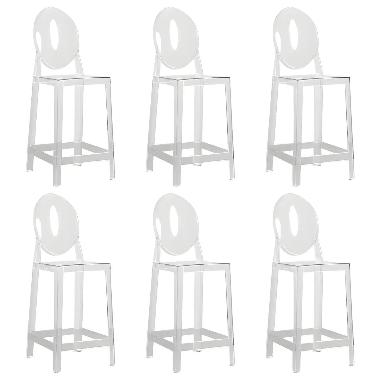 Modern Acrylic Vibrant Durable Colourful Sleek Bar Stool Image - 42 | homeyfad