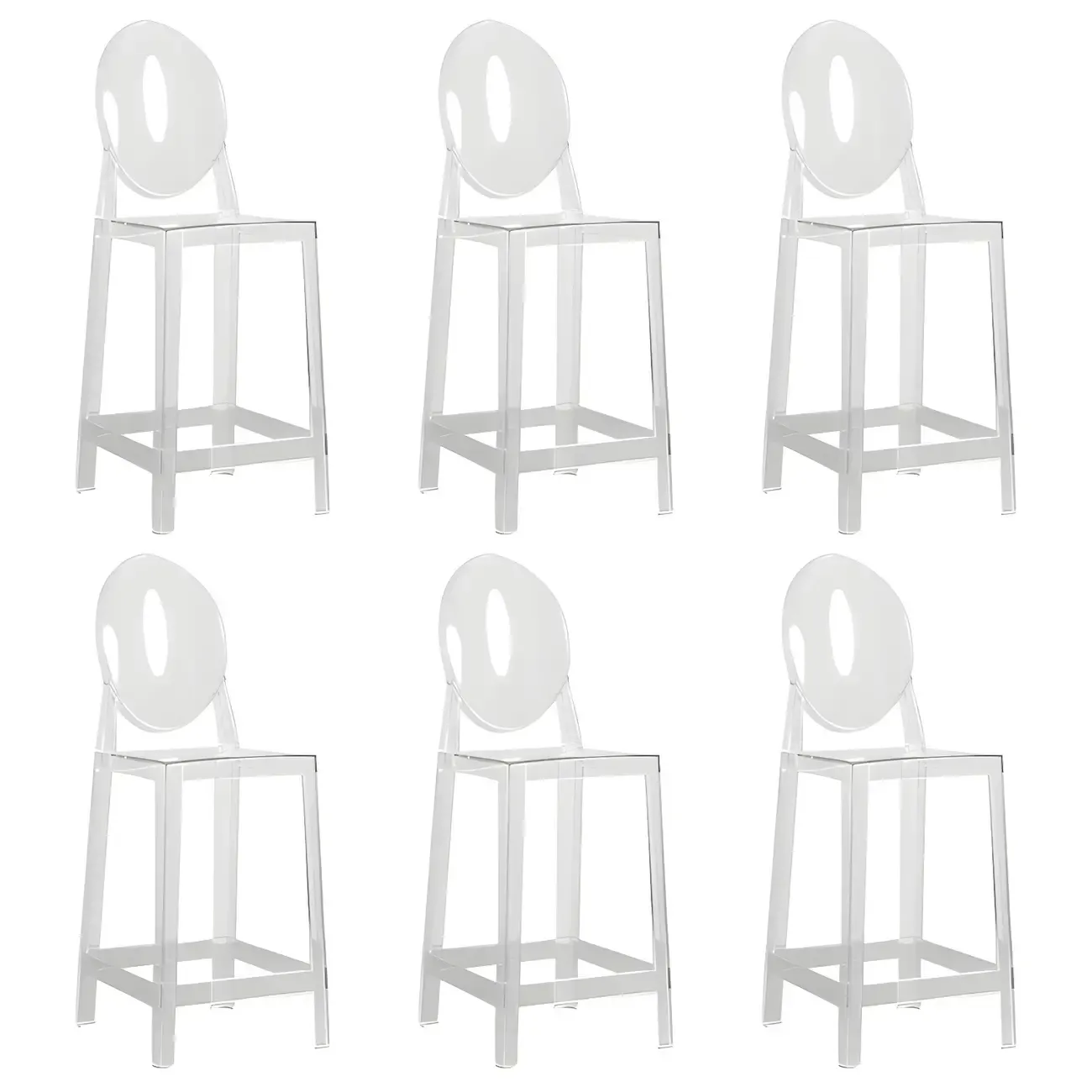 Modern Acrylic Vibrant Durable Colourful Sleek Bar Stool Image - 42
