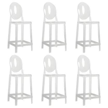 Modern Acrylic Vibrant Durable Colourful Sleek Bar Stool Image - 42