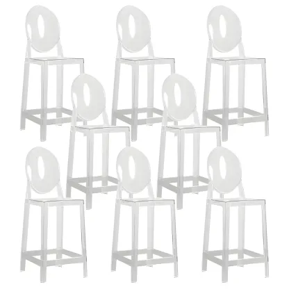 Modern Acrylic Vibrant Durable Colourful Sleek Bar Stool Image - 43