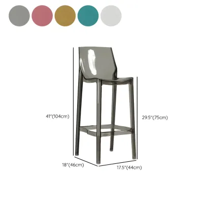 Modern Acrylic Vibrant Durable Colourful Sleek Bar Stool Image - 45