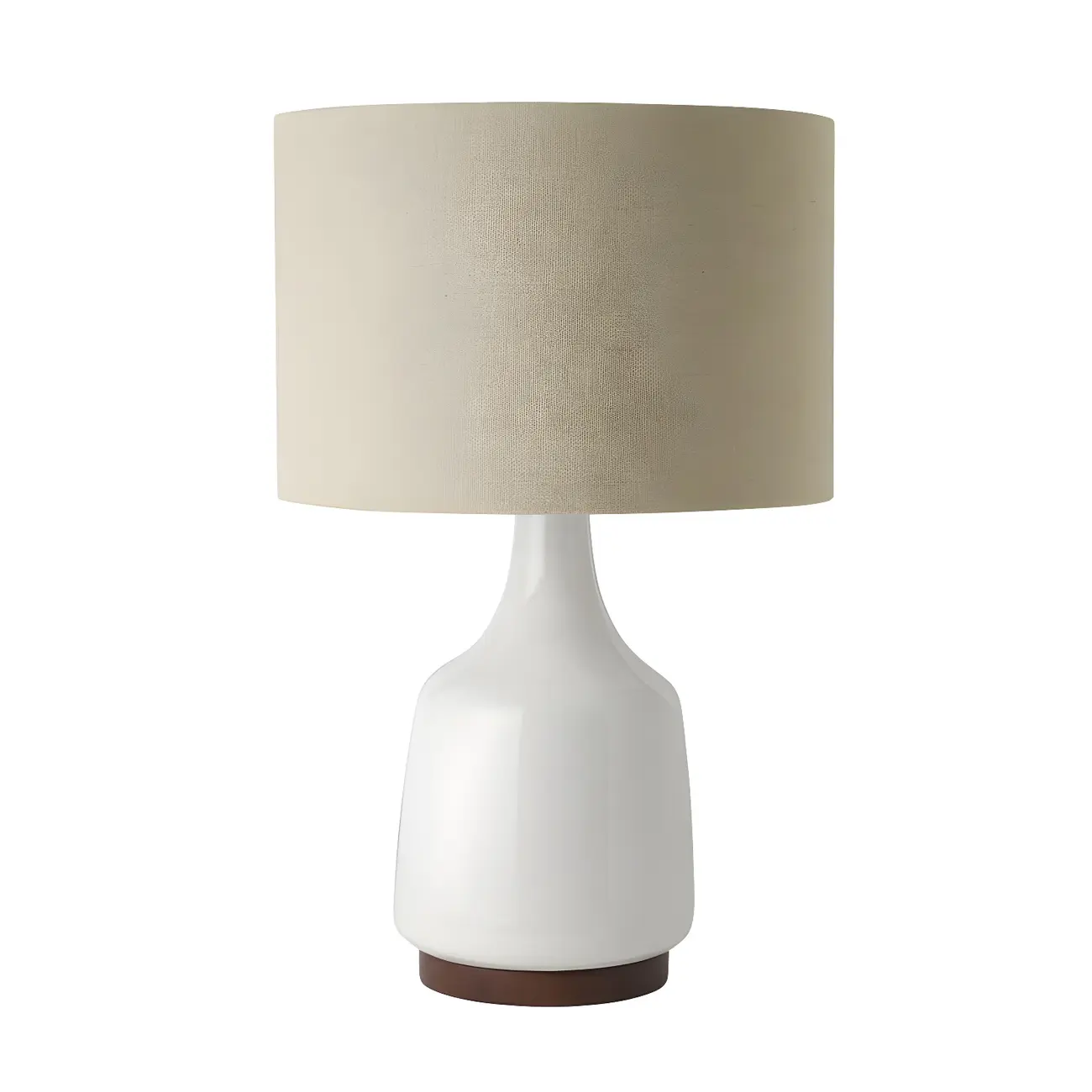 Retro Ceramic Drum-Shape LED Table Lamp with Fabric Shade Image - 8 | homeyfad