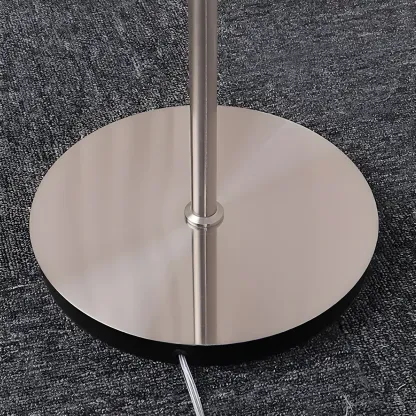 Contemporary Stand up Floor Lamp with Amber Orange Glass Dome