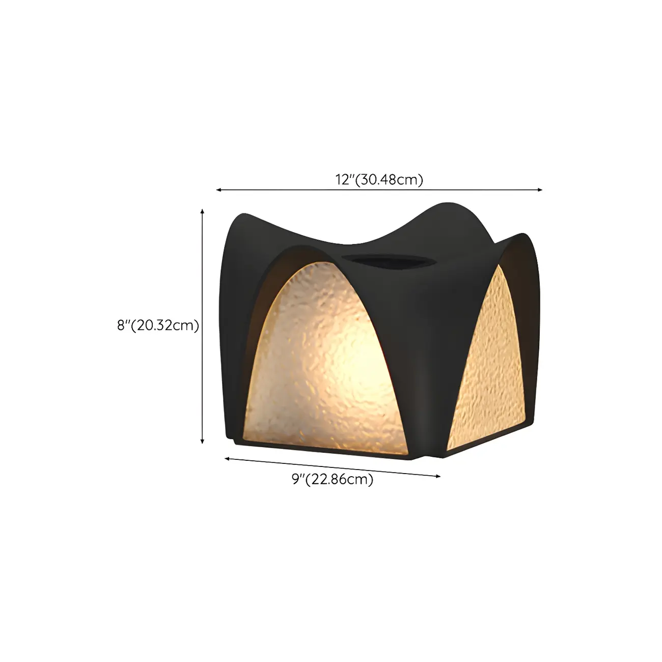 Solar Wavy Black and Glass Shade Post Cap Light Image - 13 | homeyfad