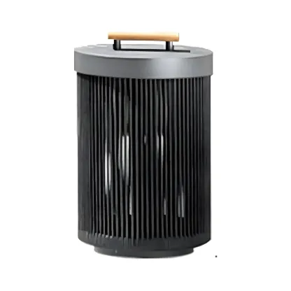 Rattan Grid Metal Cylindrical Post Cap Light Image - 6