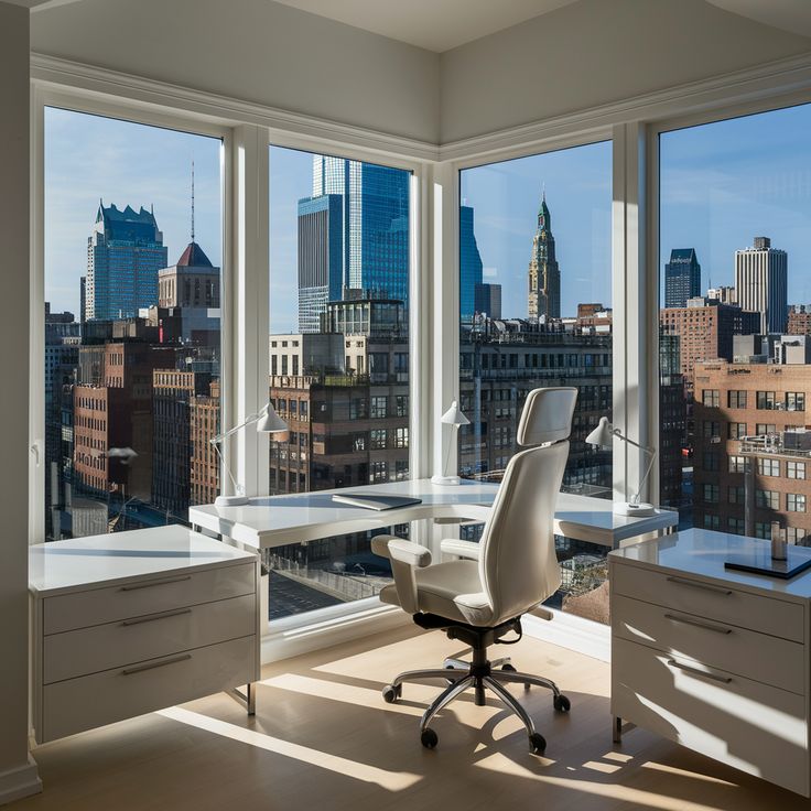 urban white office chair