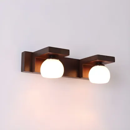 Elegant Globe Vanity Light with White Glass Shade for Bathroom Image - 6