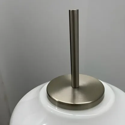 Standing White LED Glass Floor Lamp for Living Room Decor Image - 10