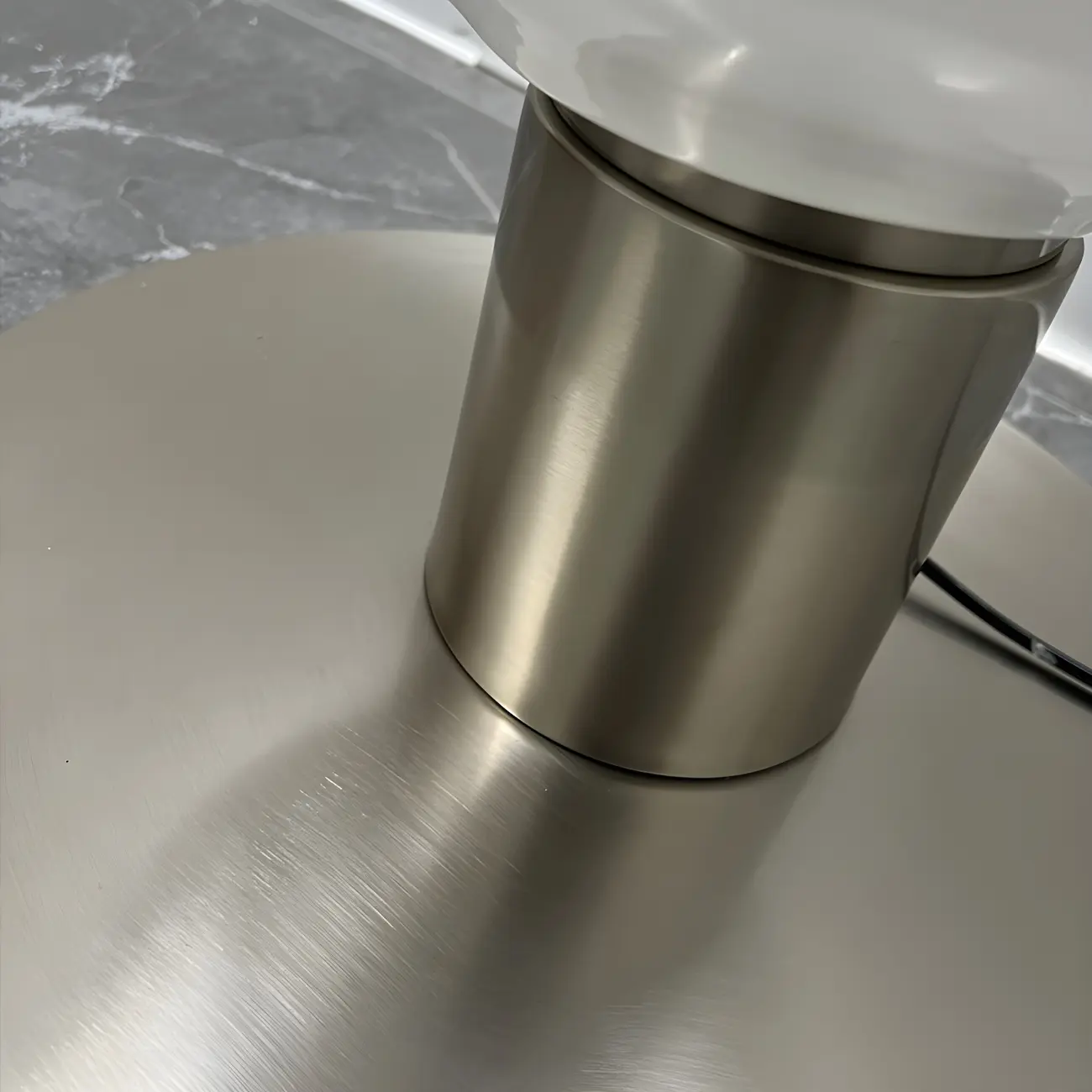 Standing White LED Glass Floor Lamp for Living Room Decor Image - 12 | homeyfad