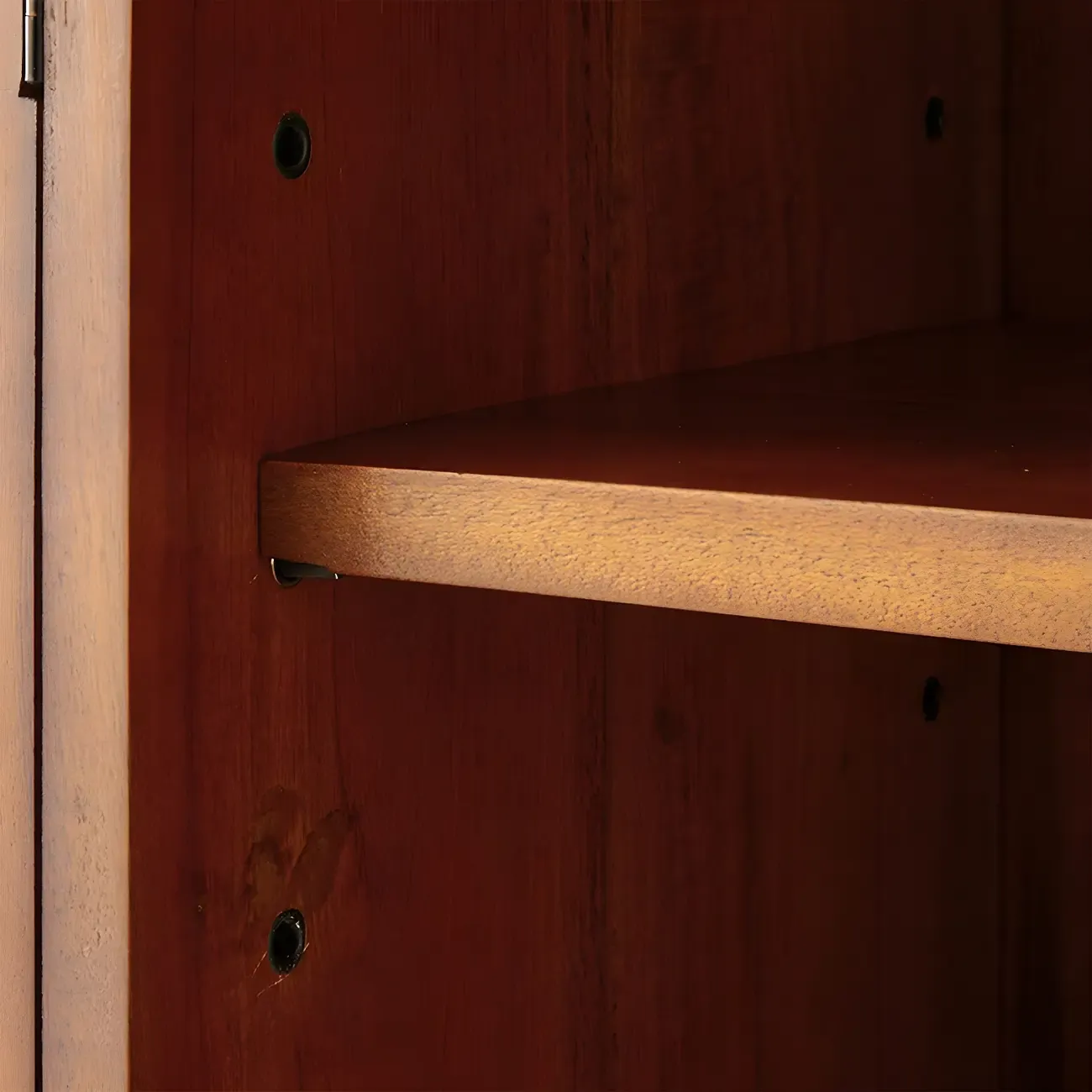 Traditional Solid Wood Display Cabinet with Glass Doors for Home Image - 9