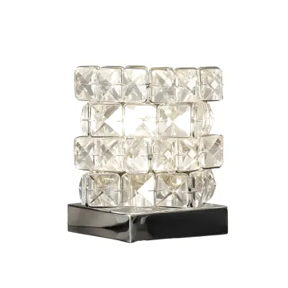 Modern Rectangular Crystal LED Table Lamp for Bedroom Image - 7
