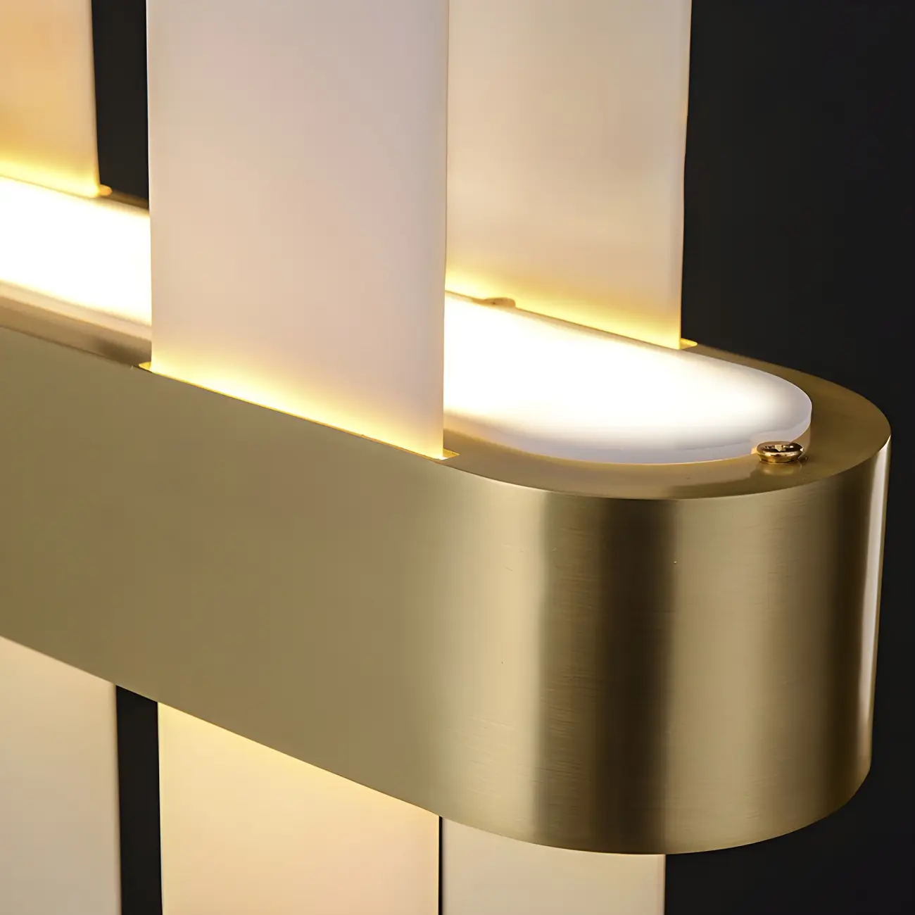Sleek Modern Gold Rectangle LED Pendant Light Image - 4 | homeyfad