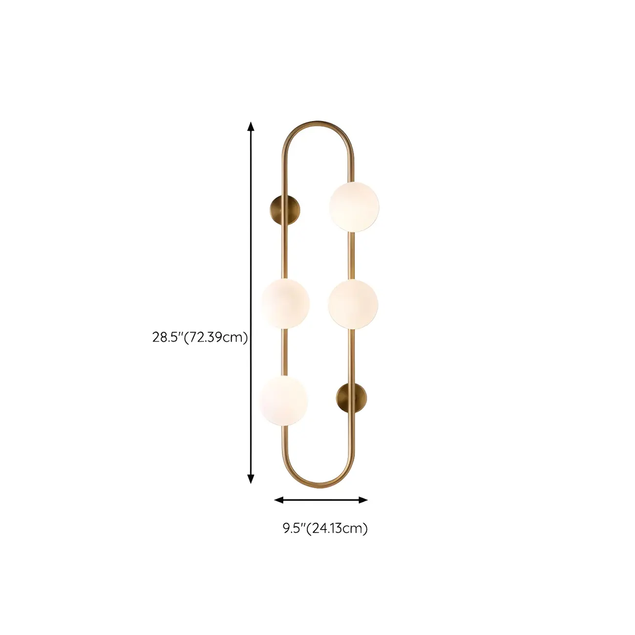 Elegant Oval Vanity Light Wall Mounted with Glass Shade for Home #size | homeyfad