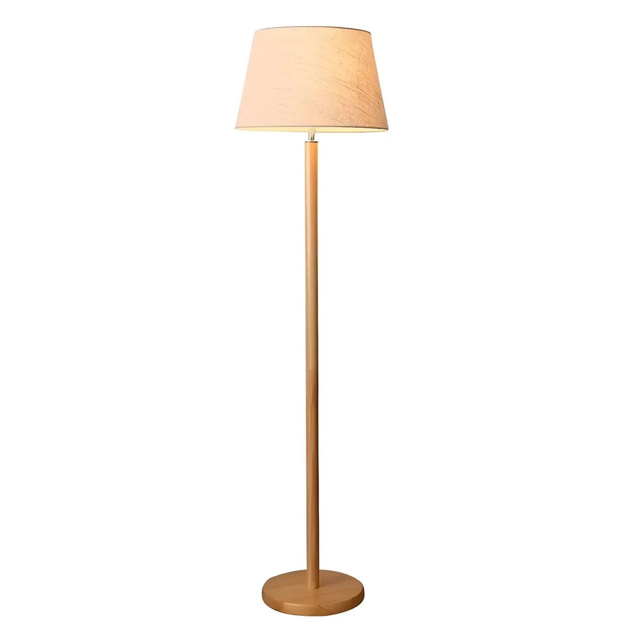 Modern Wooden Floor Lamp Minimalist Design for Living Room Image - 7